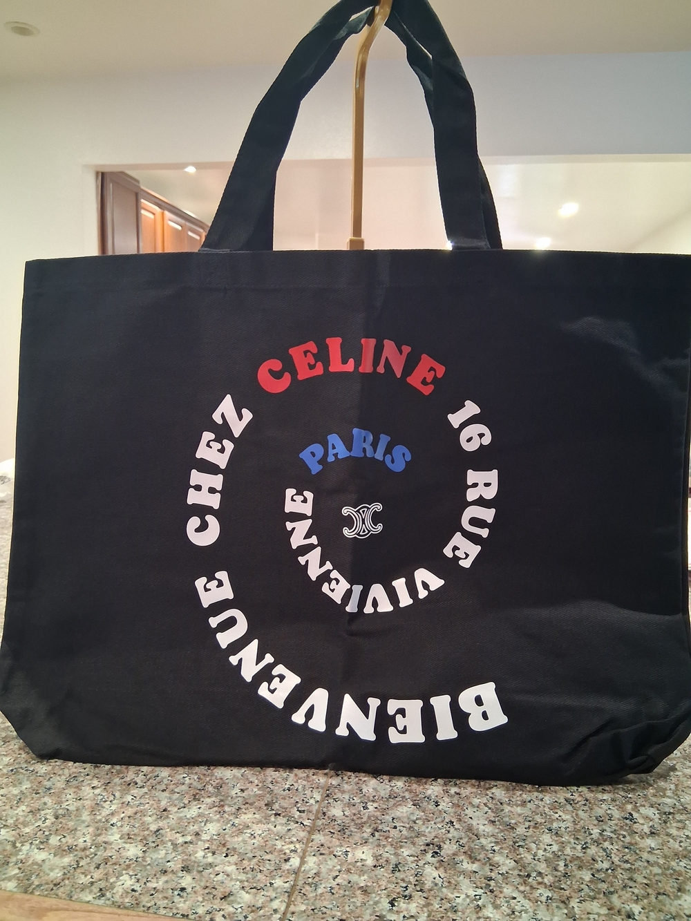 CELINE VIP/GWP Paris Black Canvas Tote Bag.New - Picture 3 of 8